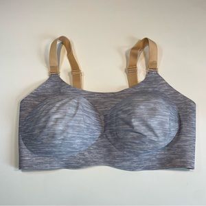 Size 6 Knix reversible nude and blue padded evolution bra
